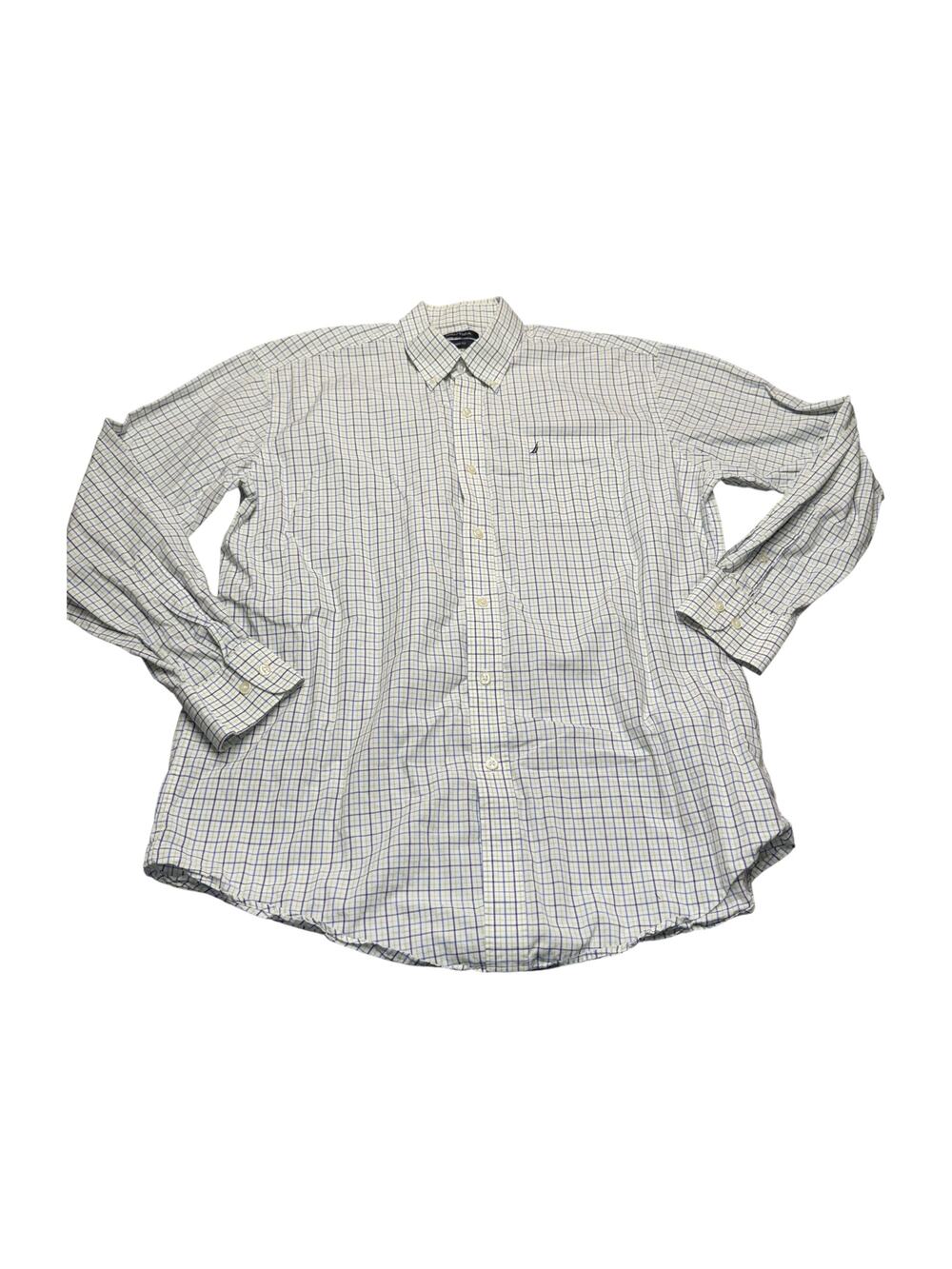 Nautica Classic Fit Plaid Button Down Shirt Mens 16.5 34 35